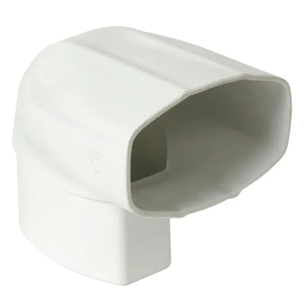 Nicoll Coude à 90° Pour Tube De Descente De Gouttière Ovoïde 105 X 76 Mm - Renvoi Sur Pignon - Techtan Blanc 1 Nicoll Coude à 90° Pour Tube De Descente De Gouttière Ovoïde 105 X 76 Mm - Renvoi Sur Pignon - Techtan Blanc