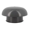 Chapeau De Ventilation Rond Nicoll - Diamètre 259 Mm - Sortie 160 Mm - Sans Moustiquaire - PVC Anti-UV - Gris Anthracite