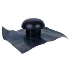 Nicoll Chapeau De Ventilation Avec Collerette D'étanchéité Et Moustiquaire - Diamètre 100 Mm - Gris Anthracite