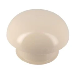 Chapeau De Ventilation Rond Nicoll - Diamètre 164,5 Mm - Sortie 100 Mm - Avec Moustiquaire - PVC Anti-UV - Sable