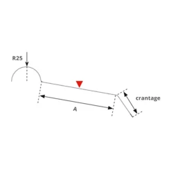 Demi-faitière à Boudin Crantée