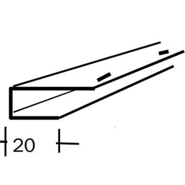 Profilé U PVC Petite Finition Pour Lambris SFP24 MEP Blanc - 20x10 Mm - L. 4 Ml 1 Profilé U PVC Petite Finition Pour Lambris SFP24 MEP Blanc - 20x10 Mm - L. 4 Ml