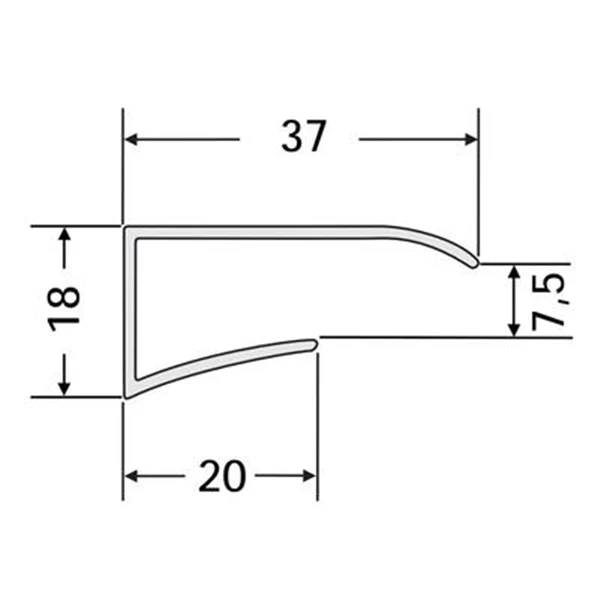 Profilé De Finition Petit Recouvrement BELRIV'2 2 Profilé De Finition Petit Recouvrement BELRIV'2 – Image 2