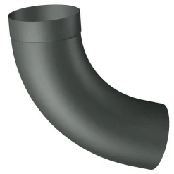 Rheinzink Coude à 72° En Zinc Granum Basalte Pour Descente De 80 Mm