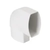 Coude Ovoïde Nicoll Pour Tube De Descente 90x56 Mm - Angle 90° - Mâle/Femelle - Techtan - Blanc
