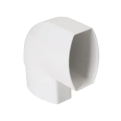 Coude Ovoïde Nicoll Pour Tube De Descente 90x56 Mm - Angle 90° - Mâle/Femelle - Techtan - Blanc