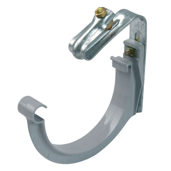 Crochet De Gouttière Demi-ronde Nicoll Avec étrier - Longueur 24 Mm - À Visser À Frapper - Techtan - Gris 1 Crochet De Gouttière Demi-ronde Nicoll Avec étrier - Longueur 24 Mm - À Visser À Frapper - Techtan - Gris