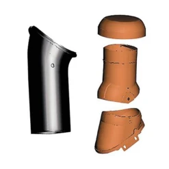 Sortie De Toit Pour Tuiles Minéral Grand Moule - DUROVENT 125 -VMZinc Boutique d125 813501