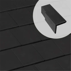 BMI Monier Demi-tuile De Rive Universelle Gauche En Béton - Innotech - Ardoise - 42 X 14.5 Cm