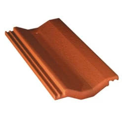 BMI Monier Demi-tuile Béton - Perspective - Noire - 42 X 20.5 Cm