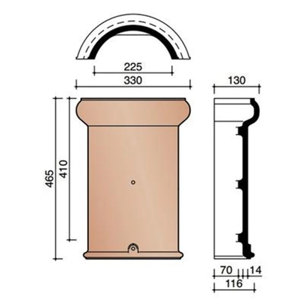 Faîtière Demi-ronde Lantenne 2 Faîtière Demi-ronde Lantenne – Image 2