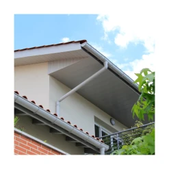 Naissance Droite à Coller MEP 25NDC Pour Gouttière GD25 - PVC Blanc -VMZinc Boutique gouttiere realisation 9