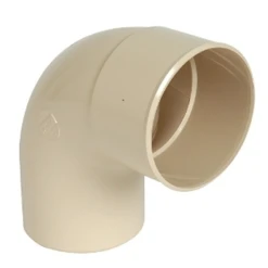 Coude Mâle/femelle Nicoll Pour Tube De Descente - Angle 87°30 - Diamètre 100 Mm - Techtan Sable