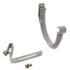 Kit De Crochet De Gouttière Demi-ronde Nicoll Avec étrier - Longueur 25 Mm - À Visser - Tachtan - Gris