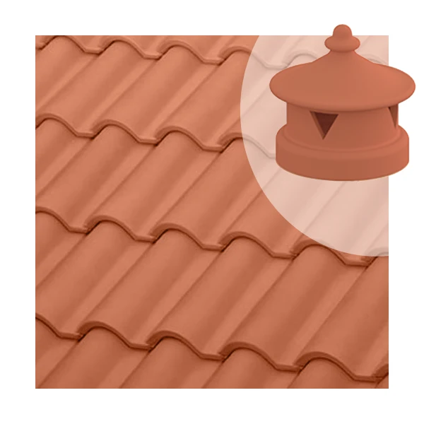 Lanterne Universelle Tejas Borja Pour Tuile - Ø 130 Mm - Nature Rouge 2 Lanterne Universelle Tejas Borja Pour Tuile - Ø 130 Mm - Nature Rouge – Image 2