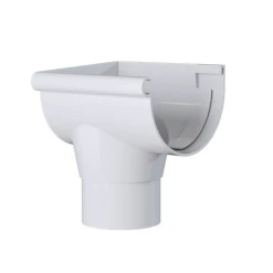 Naissance Gauche à Coller MEP 25NGC Pour Gouttière GD25 - PVC Blanc