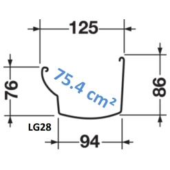 Gouttière Moulurée Nicoll Ovation LG28 Blanc - 4 M