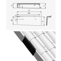 Rive à Rabat Universelle Gauche Tejas Borja - Coloris Nature Lamalou -VMZinc Boutique rive gauche