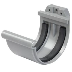 Nicoll Jonction à Joint De Gouttière LG25 - 1/2 Rond Développé De 25 - Gris Clair