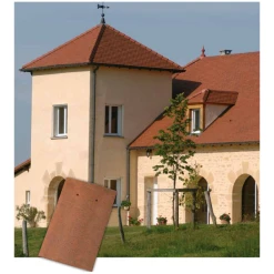 Wienerberger Tuile Plate En Argile Haut De Gamme - Tempo - 18,5 X 31 Cm - Patiné Champagne -VMZinc Boutique sans titre 1 3