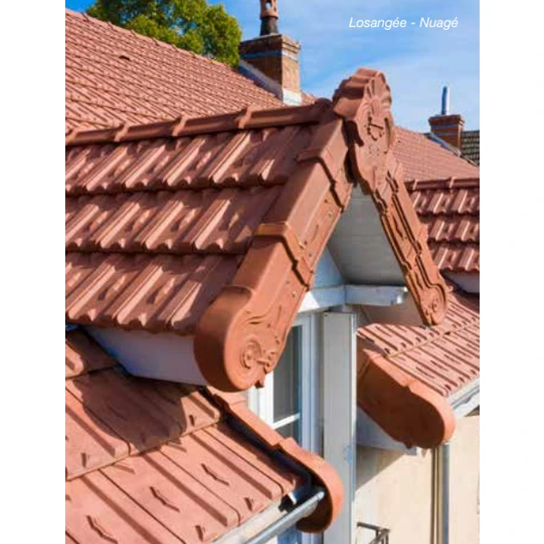 Wienerberger Tuile Terre Cuite à Losange - Losangée - Emboîtement Grand Moule à Pureau Variable - Nuagé 3 Wienerberger Tuile Terre Cuite à Losange - Losangée - Emboîtement Grand Moule à Pureau Variable - Nuagé – Image 3