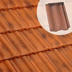 Edilians Tuile En Terre Cuite - Delta 10 Ste Foy - Emboîtement Grand Moule Faiblement Galbée à Relief - Rouge Nuance -VMZinc Boutique tuile 20delta 2010 20rouge 20nuance