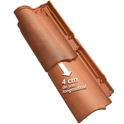 BMI Monier Tuile En Terre Cuite Grand Moule Fort Galbe D'aspect Canal - Fériane - Colorado - 48 X 29 Cm -VMZinc Boutique tuile 20feriane c2 ae 20meo