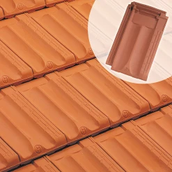 Edilians Tuile En Terre Cuite à Emboîtement Grand Moule Faiblement Galbée - Marseille Poudenx - Rouge -VMZinc Boutique tuile 20marseille 20poudenx 20rouge