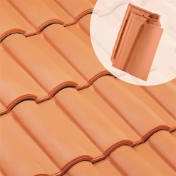 Edilians Tuile En Terre Cuite - Méridionale Poudenx - Emboîtement Grand Moule Fortement Galbée - Rouge -VMZinc Boutique tuile 20meridionale 20rouge