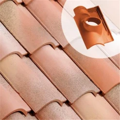 Edilians Tuile à Douille En Terre Cuite - Plein Sud Gélis - Diamètre 160 Mm - Tradition