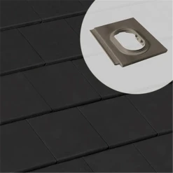 BMI Monier Tuile à Douille Béton Pour Système Durovent - Innotech - Graphite - 42 X 33.5 Cm