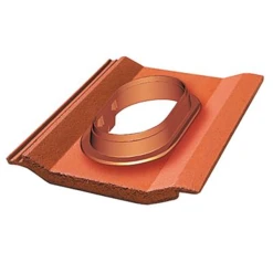 BMI Monier Tuile à Douille Béton Pour Système Durovent - Perspective - Noir - 42 X 33 Cm