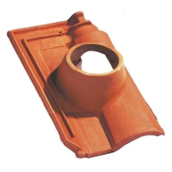 Edilians Tuile à Douille En Terre Cuite - Méridionale Poudenx - Diamètre 120 Mm - Rouge