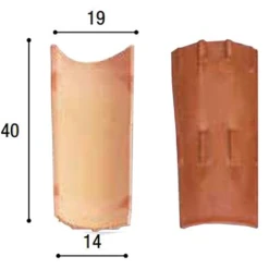 Biobric Tuile Canal Terre Cuite Tradi'fix Tegula 40 - Vieilli 3 Biobric Tuile Canal Terre Cuite Tradi'fix Tegula 40 - Vieilli -VMZinc Boutique tuiletradifix040bl 802627