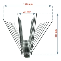 Elos Dispositif Anti-pigeon Pics Anti-volatiles 11cm Long. 0,50 MM Inox 5 Elos Dispositif Anti-pigeon Pics Anti-volatiles 11cm Long. 0,50 MM Inox -VMZinc Boutique visuel 20gypso 20 20anti 20pigeon 20profil 20avec 20mesures