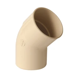 Coude Cylindrique Mâle-femelle Nicoll Pour Tube De Descente - Angle 45° - Diamètre 80mm - Techtan Sable