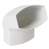 Coude Ovoïde Nicoll Pour Tube De Descente 90 X 56-mm - Angle 67°30 - Mâle/Femelle - Techtan - Blanc