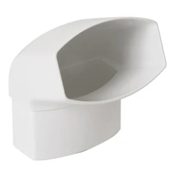 Coude Ovoïde Nicoll Pour Tube De Descente 90 X 56-mm - Angle 67°30 - Mâle/Femelle - Techtan - Blanc
